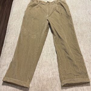 Nautica Riggers Khaki Corduroy pants 36 x 30 Classic fit tagged 36 x 32(?)